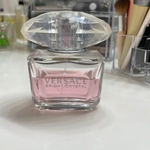 Versace Bright Crystal. Right at half a bottle. Clean and fresh staple scent.